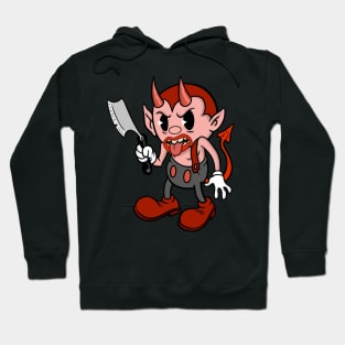 Devil With a Razor Creepy cartoony Horror Art Hoodie